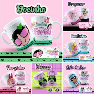 Estampas Caneca As Menindas Super Poderosas Amizade Amigas
