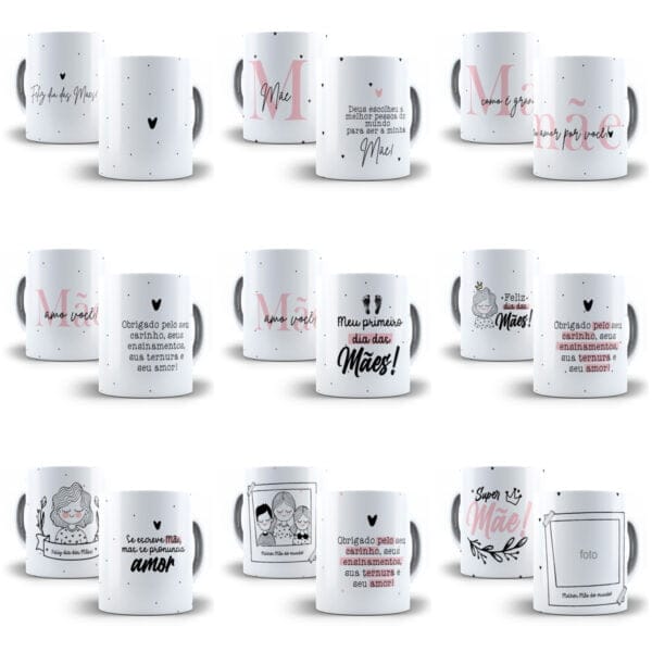 Estampas Caneca Dia das Mães 2023 Linhas Minimalistas