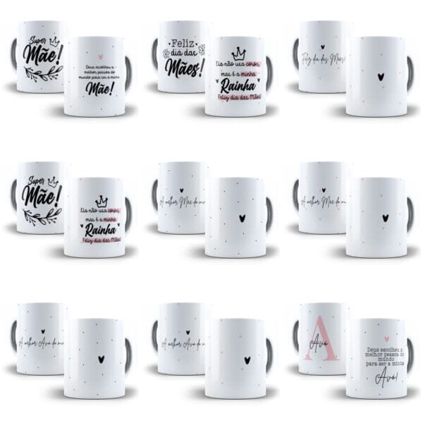 Estampas Caneca Dia das Mães 2023 Linhas Minimalistas