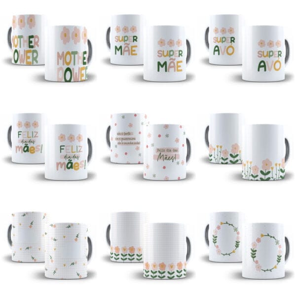 Estampas Caneca Dia das Mães 2024 Artes Para Sublimar