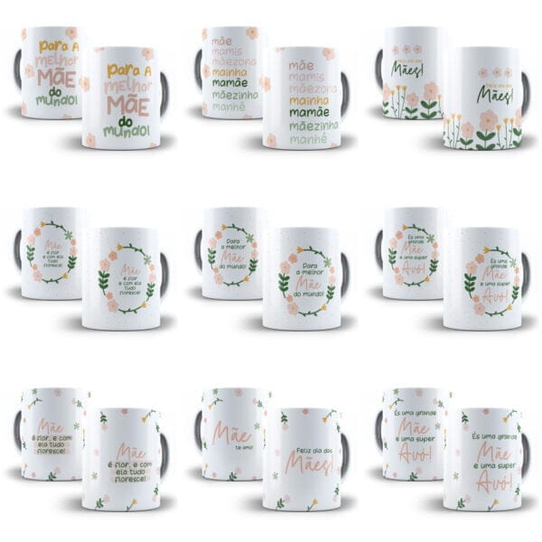 Estampas Caneca Dia das Mães 2024 Artes Para Sublimar