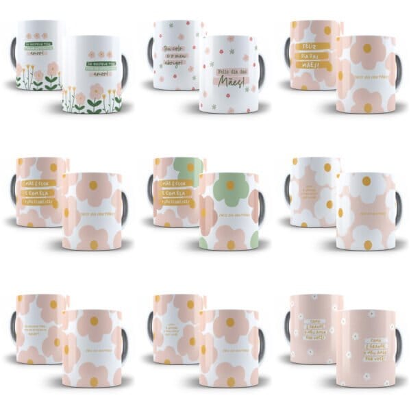 Estampas Caneca Dia das Mães 2024 Artes Para Sublimar