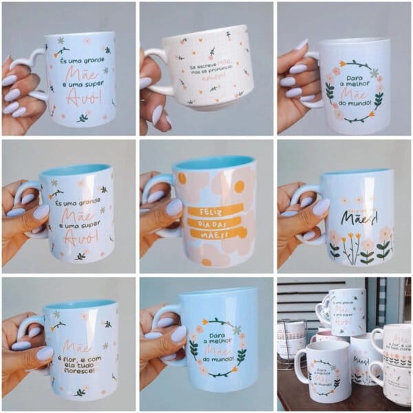 Estampas Caneca Dia das Mães 2024 Artes Para Sublimar