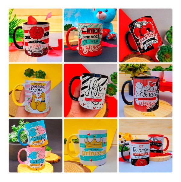 Estampas Caneca Dia Dos Namorados Frases E Ilustrações Amor