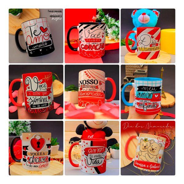 Estampas Caneca Dia Dos Namorados Frases E Ilustrações Amor