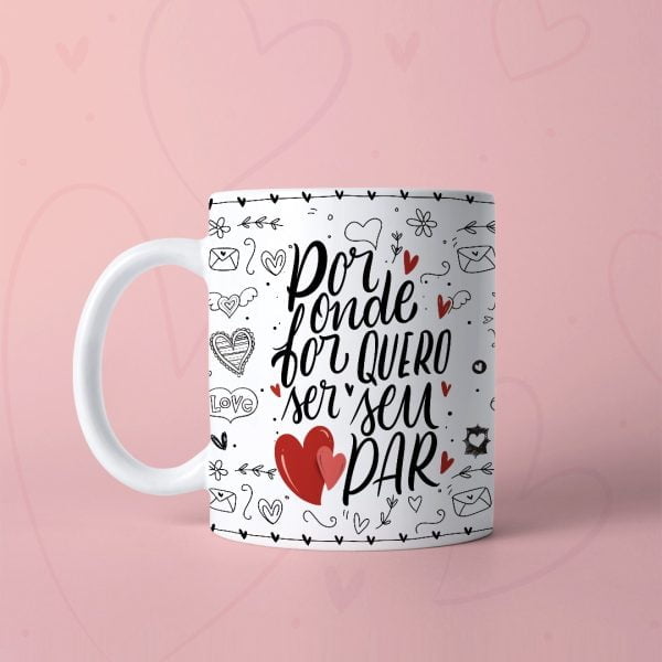 Estampas Caneca Dia Dos Namorados Lindas Frases Lettering