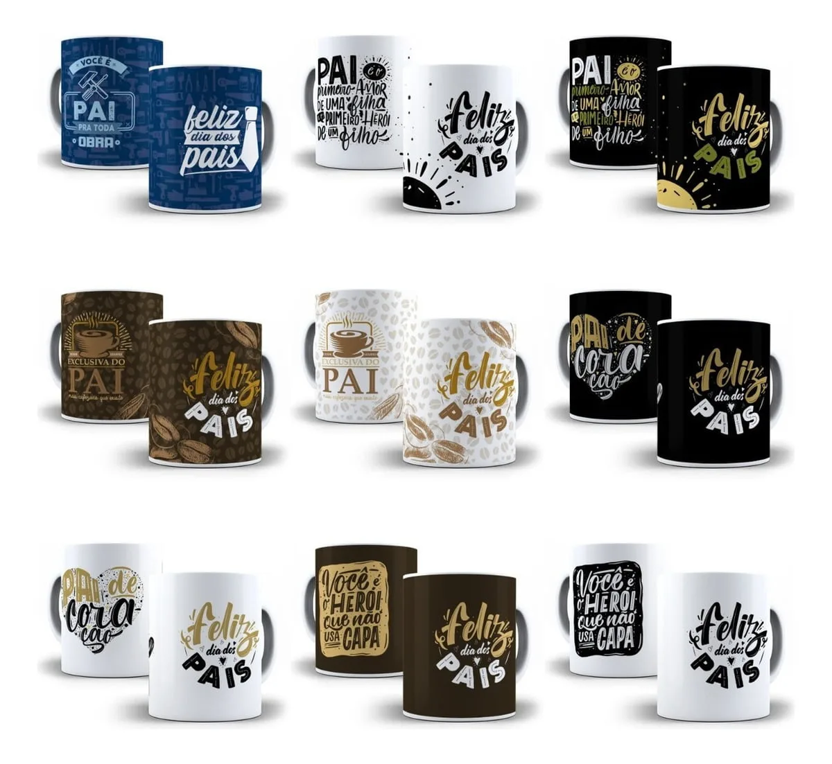 Estampas Caneca Dia Dos Pais Personalizados Sublimação