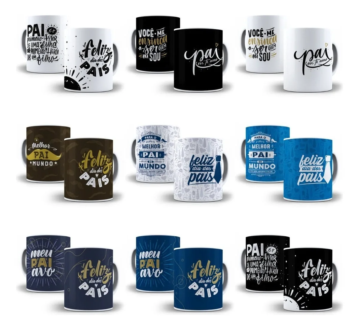 Estampas Caneca Dia Dos Pais Personalizados Sublimação