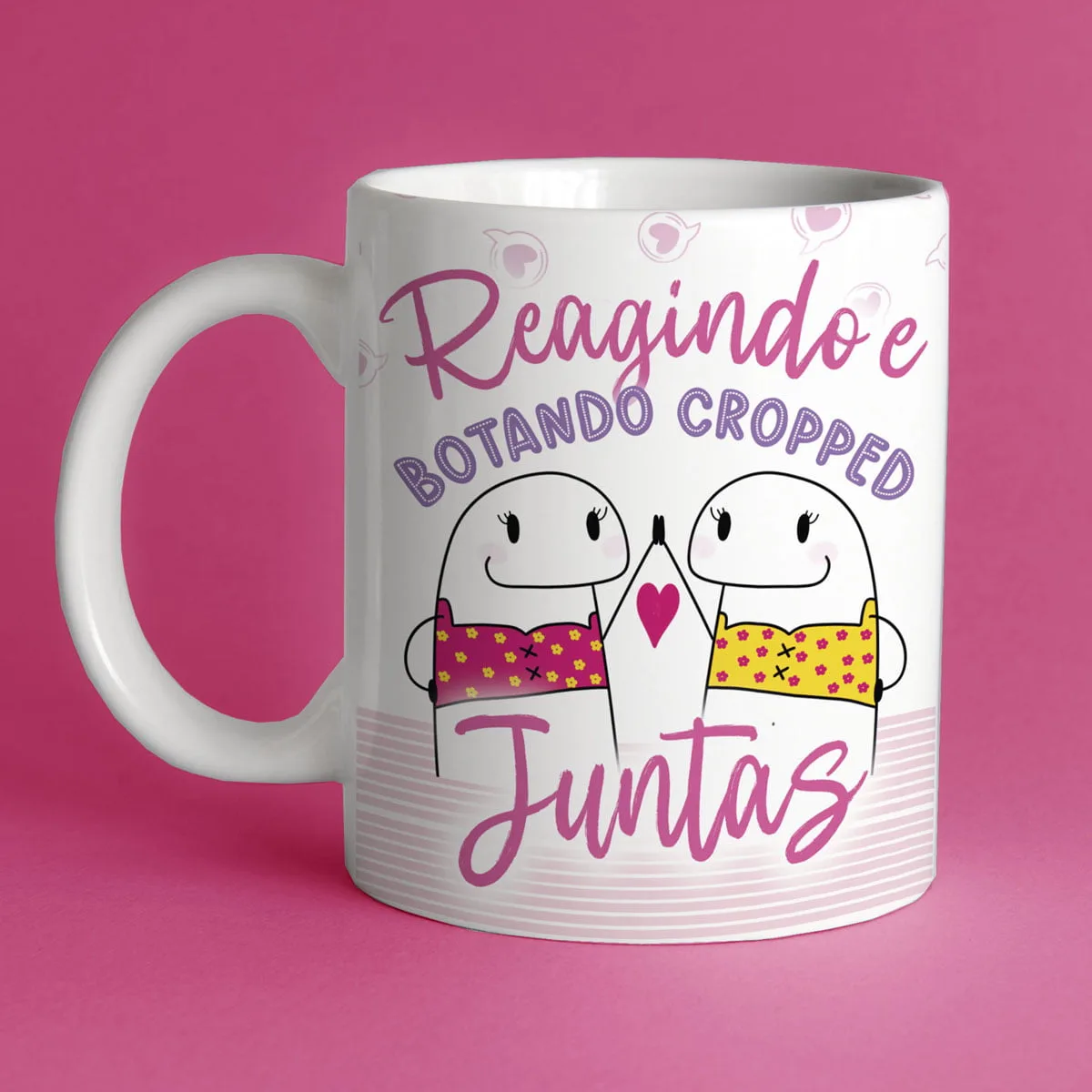 Estampas Caneca Flork Amigas Dia do Amigo Amizade Engraçadas