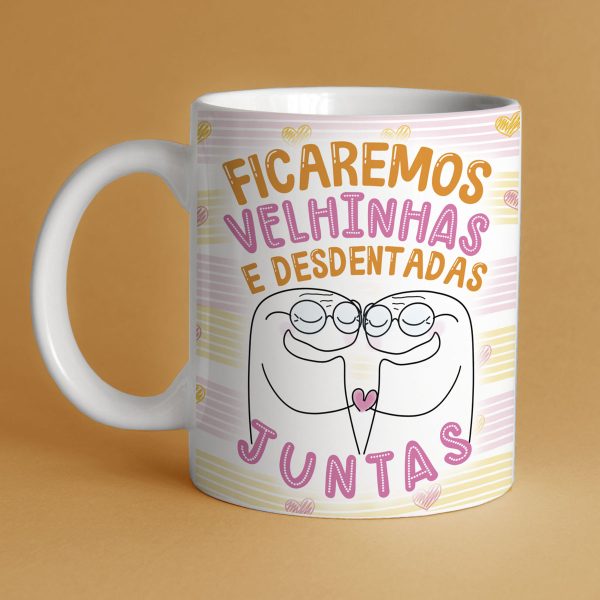 Estampas Caneca Flork Amigas Dia do Amigo Amizade Engraçadas