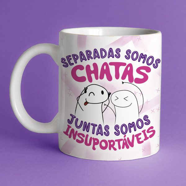 Estampas Caneca Flork Amigas Dia do Amigo Amizade Engraçadas