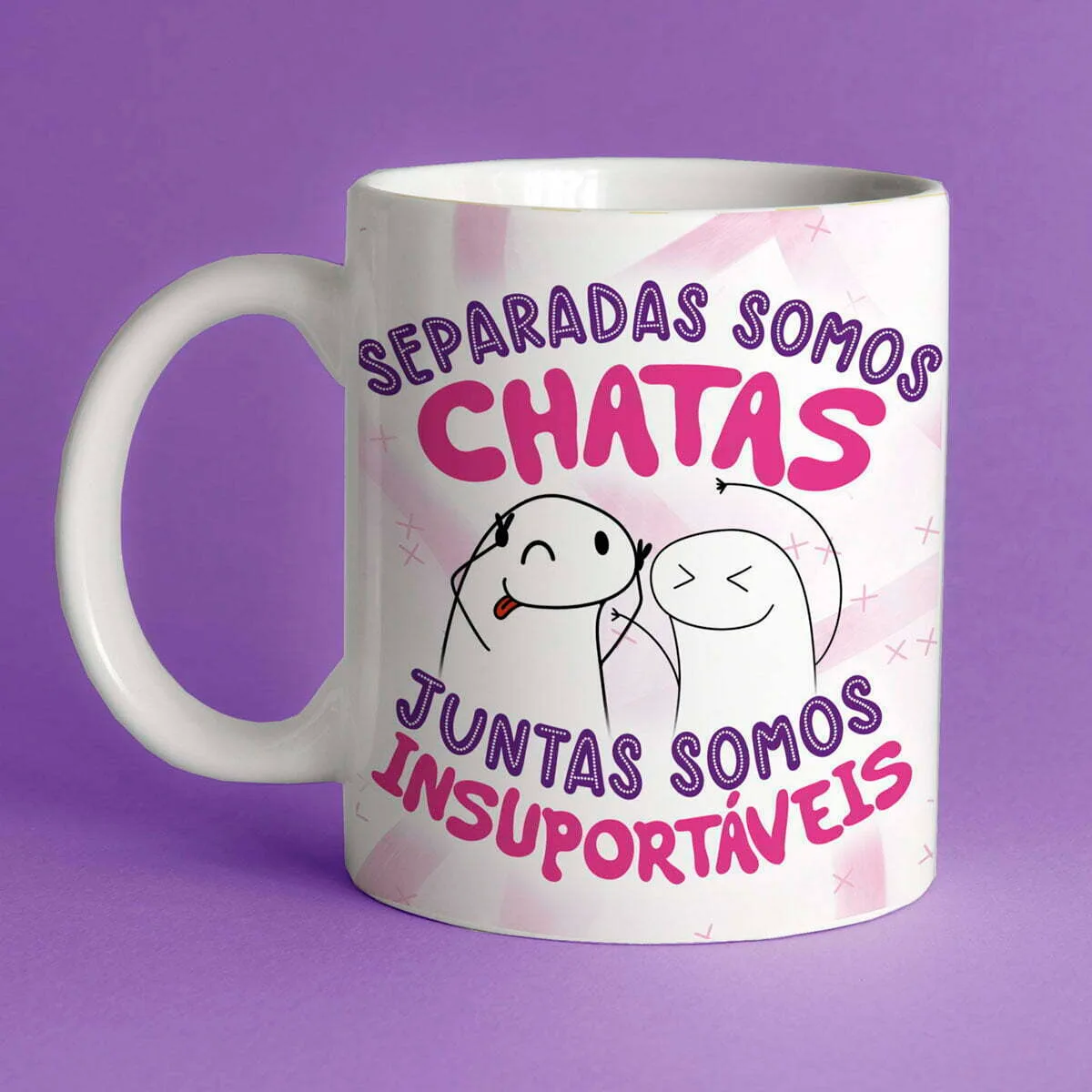 Estampas Caneca Flork Amigas Dia do Amigo Amizade Engraçadas