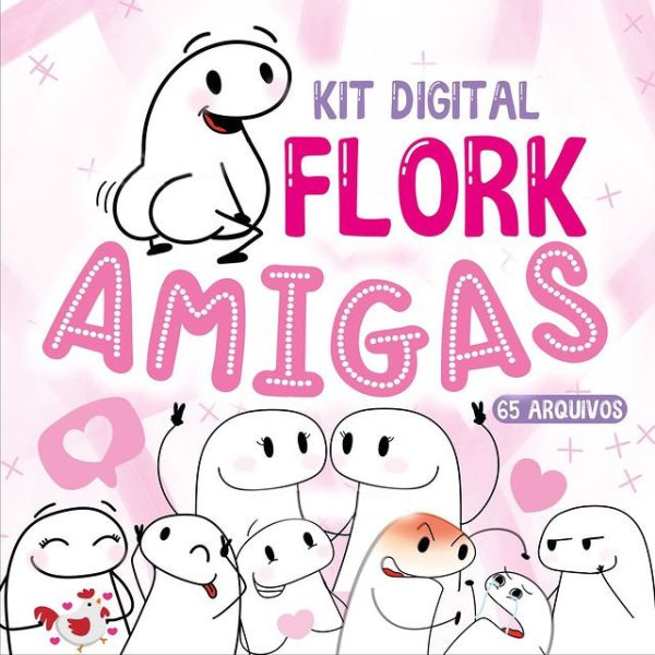 Estampas Caneca Flork Amigas Dia do Amigo Amizade Engraçadas