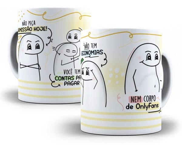 Estampas Caneca Flork Frases Humor Sublimação Personalizados