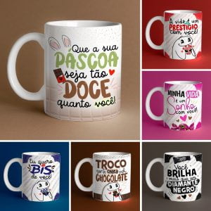 Estampas Caneca Flork Páscoa Frases Bis Prestígio Chocolate