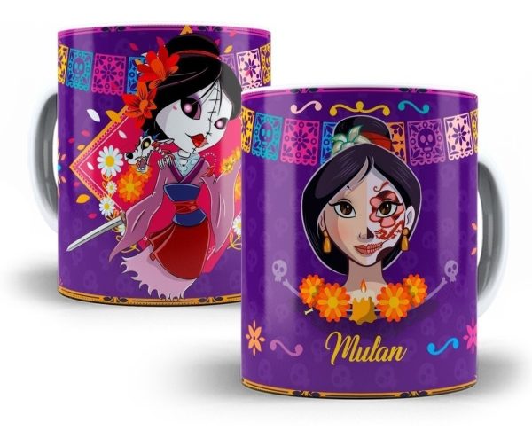 Estampas Caneca Halloween Princesas Fantasma Photoshop Psd