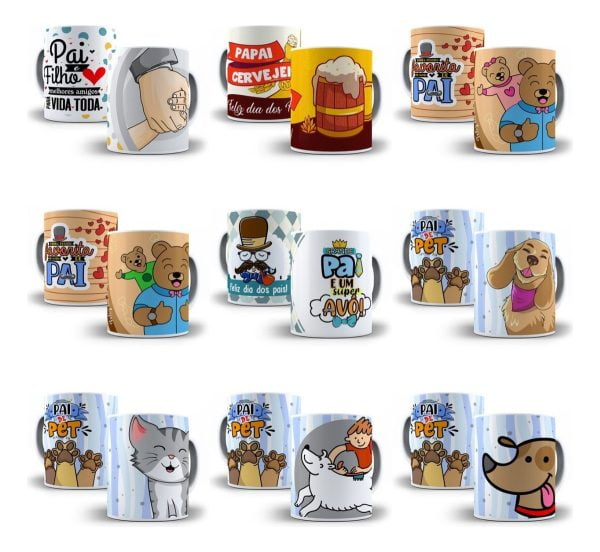 Estampas Personalizados Dia Dos Pais Em Corel Camisa Caneca