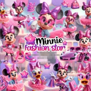 Estilo e Charme com o Kit Digital Minnie Fashion Estrela