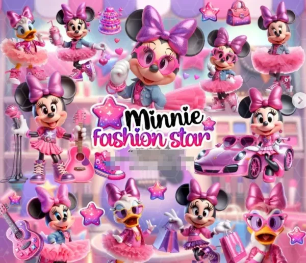 Estilo e Charme com o Kit Digital Minnie Fashion Estrela