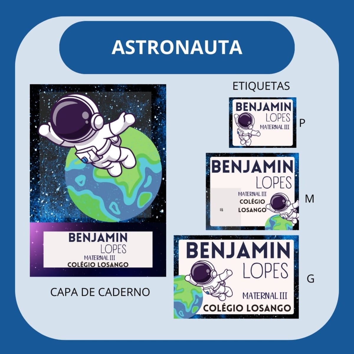 Etiqueta Escolar Astronauta em Arquivo de Corte 1 Etiqueta Escolar Astronauta em Arquivo de Corte