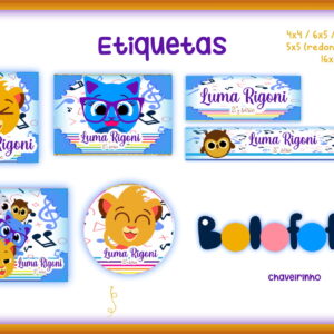 Etiqueta Escolar Bolofofos - Arquivo Digital
