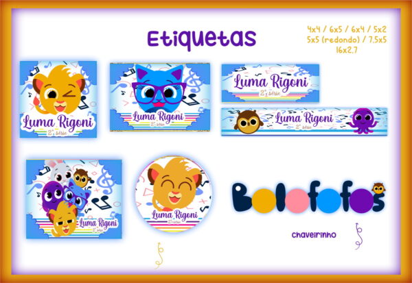 Etiqueta Escolar Bolofofos - Arquivo Digital