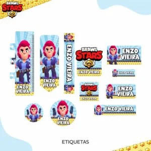 Etiqueta Escolar Brawl Stars - Arquivo Digital
