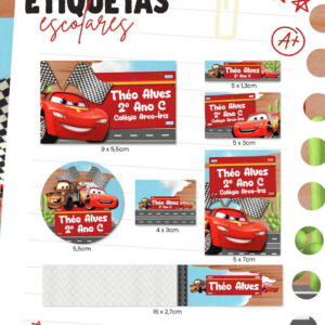 etiqueta escolar carros disney 01 arquivo digital