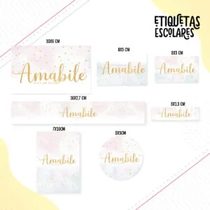 Etiqueta Escolar Estrelas - Arquivo Digital