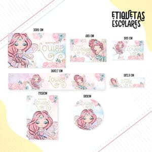 Etiqueta Escolar Fadas - Arquivo Digital