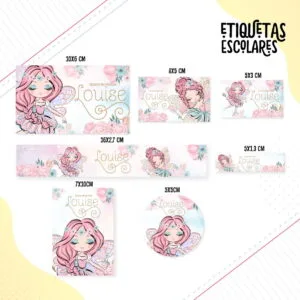 Etiqueta Escolar Fadas - Arquivo Digital 2 Etiqueta Escolar Fadas - Arquivo Digital