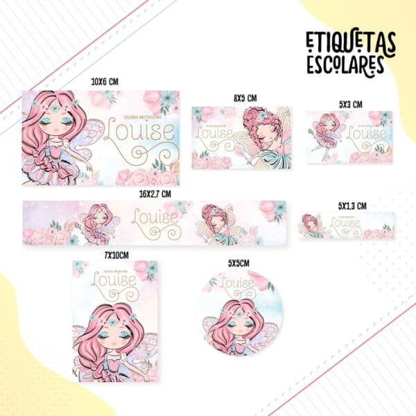 Etiqueta Escolar Fadas - Arquivo Digital