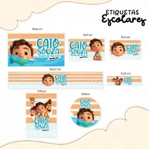 Etiqueta Escolar Luca - Arquivo Digital 8 Etiqueta Escolar Luca - Arquivo Digital