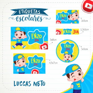 etiqueta escolar luccas neto editavel em studio e pdf