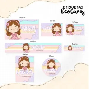 Etiqueta Escolar Menininha Morena - Arquivo Digital