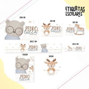 etiqueta escolar menino brinquedos em arquivo digital