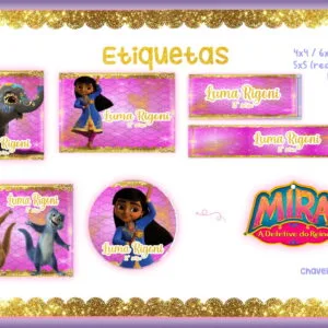 Etiqueta Escolar Mira Detetive - Arquivo Digital