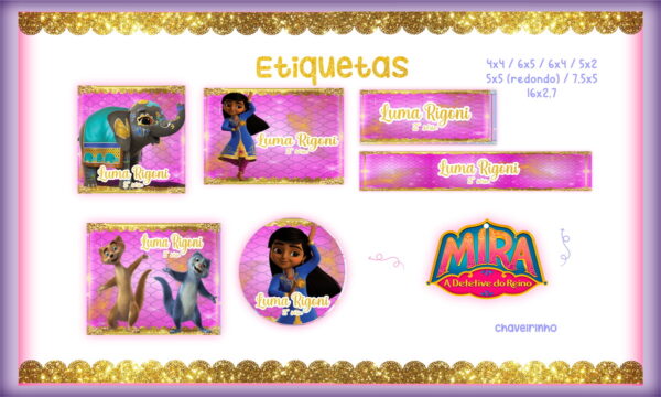 Etiqueta Escolar Mira Detetive - Arquivo Digital