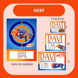 etiqueta escolar nerf em png e studio para corte