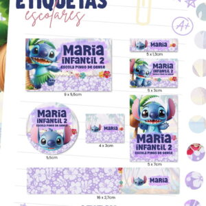 etiqueta escolar stitch digital png e pdf para baixar