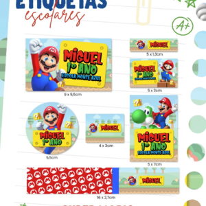 etiqueta escolar super mario arquivo digital para imprimir