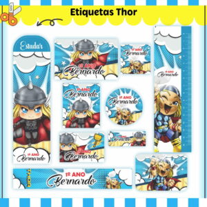 etiqueta escolar thor arquivo digital para personalizar