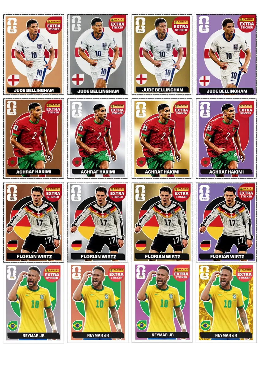 Figurinhas Extras Lendárias Imprimíveis PDF Completo 2026 5 Figurinhas Extras Lendárias Imprimíveis PDF Completo 2026