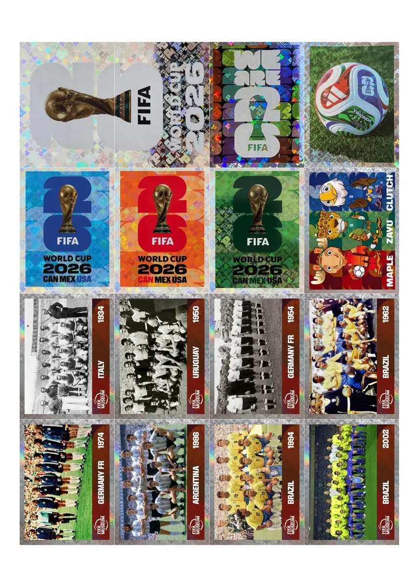 Figurinhas Holográficas Copa Mundo 2026 PDF para Imprimir 5 Figurinhas Holográficas Copa Mundo 2026 PDF para Imprimir