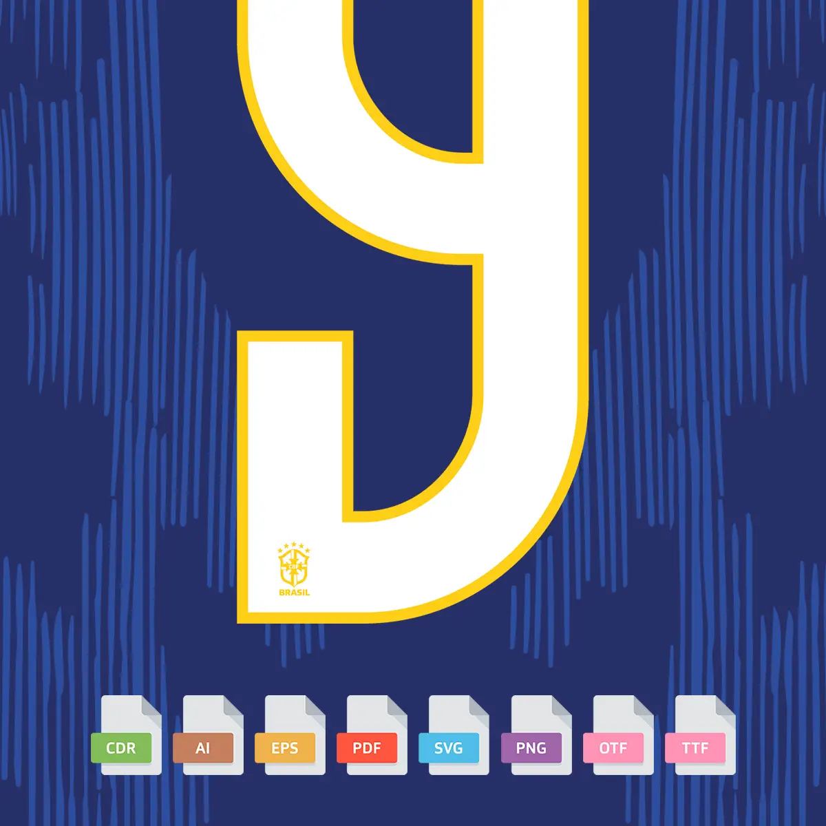 Fonte Camisa II Seleção Brasileira Copa 2026 Vetor 3 Fonte Camisa II Seleção Brasileira Copa 2026 Vetor