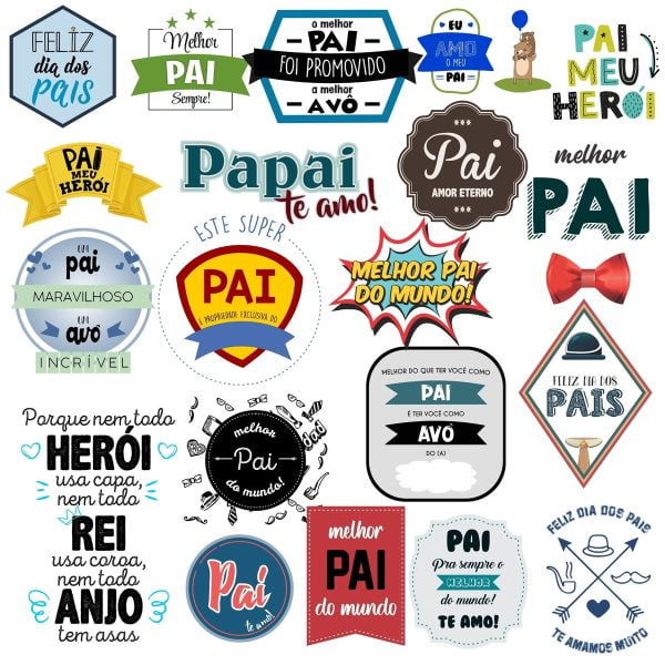 Frases Lettering Dia dos Pais Frases Paizão Super Pai Png