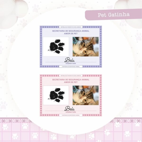 Identidade Pet Gatinha - Arquivo Digital