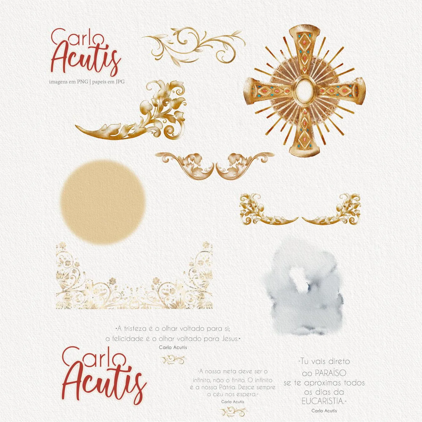 Ilustrações Beato Carlo Acutis: Kit Digital Santinhos Png 6 Ilustrações Beato Carlo Acutis: Kit Digital Santinhos Png