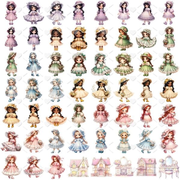 Ilustrações Casinha de Bonecas Sarah Kay Png Baby Fofo 3D