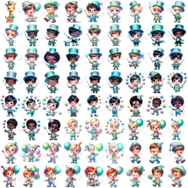 Ilustracoes Circo Azul Cute 3d Fofo Imagens Png 2